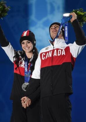 Sochi 2014, Ice Dancing, Award Ceremony Olympic Champions Meryl Davis and Charlie White