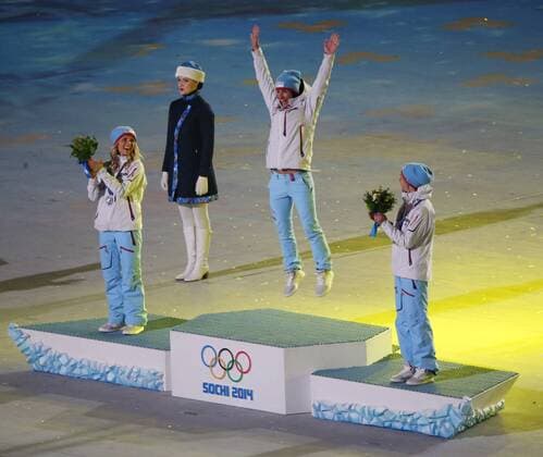 Sochi 2014, Cross-Country Skiing, Women's 30km Mass Start, Award Ceremony