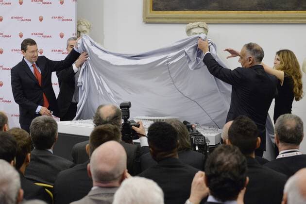 Football, Italy, Presentation of the new stadium project of AS Rome