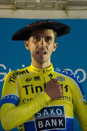 Cycling, Alberto Contador wins the first stage of the Tour of the Basque Country