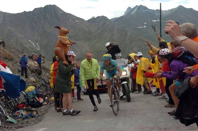 Cycling, Tour de France, 11th stage, Courchevel - Briancon: Alexander Vinokourov wins