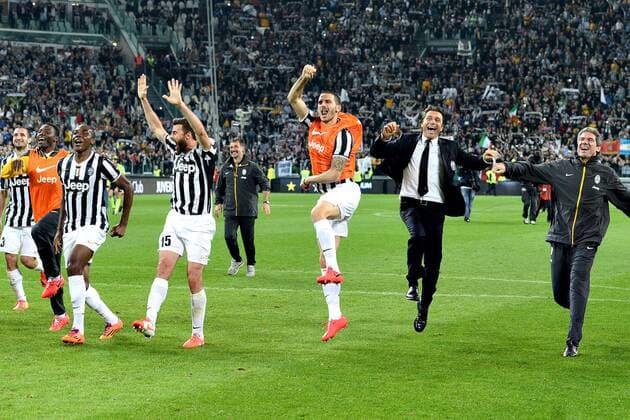 Football, Italy, Serie A, Juventus Turin celebrate championship