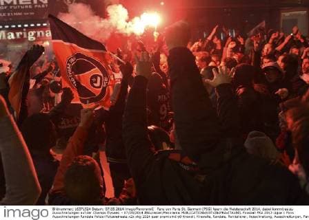 Football, France, Ligue 1, Paris St Germain: Riots at the championship celebration