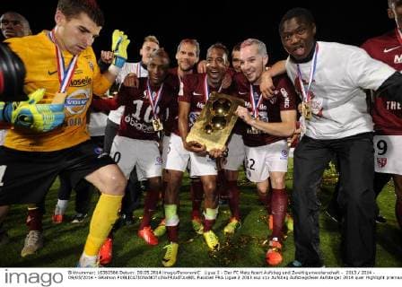 Football, France, Ligue 2, FC Metz celebrate second league championship and promotion