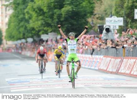Cycling, Giro d Italia, Stefano Pirazzi wins the 17th stage
