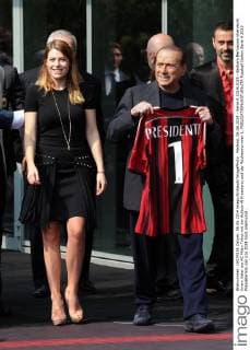 Football, Italy, Silvio Berlusconi visits AC Milan's new headquarters with daughter Barbara