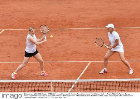 Tennis, French Open, Tournament of Legends, Women's Doubles Final with Navratilova and Clijsters