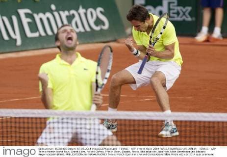 Tennis, French Open, Julien Benneteau and Edouard Roger Vasselin win the Men's Doubles