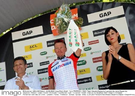 Cycling, Criterium du Dauphine, Yuri Trofimov wins 4th stage