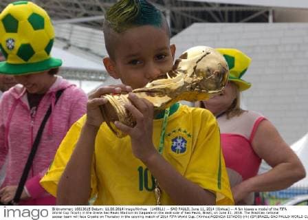 FIFA World Cup 2014, Brazilian and Croatian fans in Sao Paulo