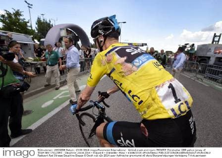 Cycling, Criterium du Dauphine, Chris Froome with injuries after crash