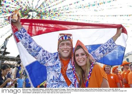FIFA World Cup 2014, Oranje fans before the match against Spain
