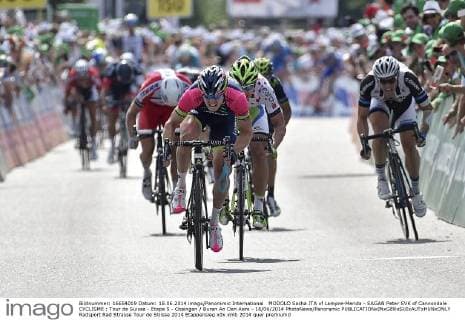 Cycling, Tour de Suisse, Sacha Modolo wins the fifth stage