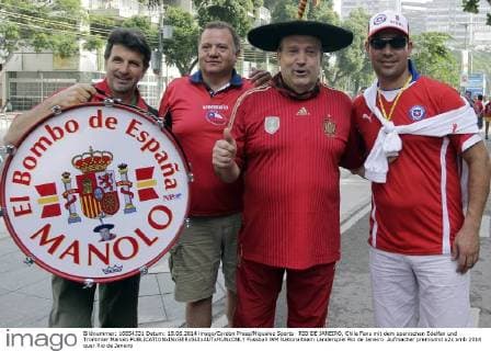 FIFA World Cup 2014, Fans at the match Spain - Chile