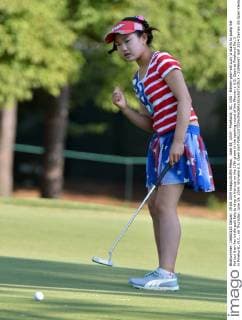 Golf, US Open, Eleven-year-old Lucy Li in action