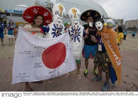 FIFA World Cup 2014, Fans at the match Japan - Greece