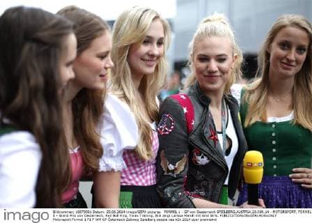 Motorsport, Formula 1, Larissa Marolt as guest at the Austrian GP