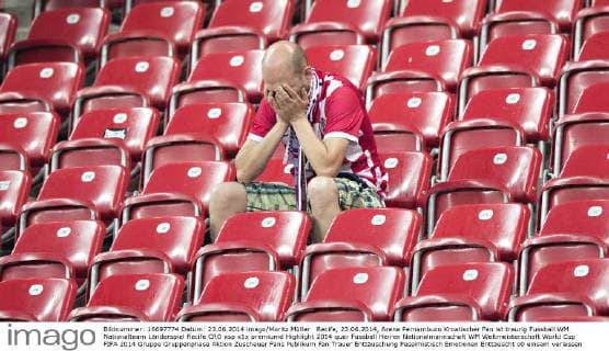 FIFA World Cup 2014, Croatia - Mexico, Croatian fans in mourning