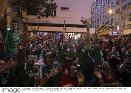 FIFA World Cup 2014, Croatia - Mexico, Mexican fans at the public viewing area