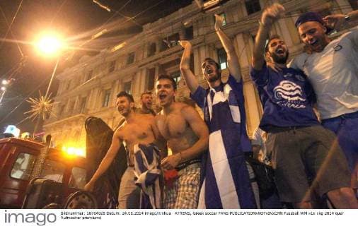 FIFA World Cup 2014, fans celebrate in Greece