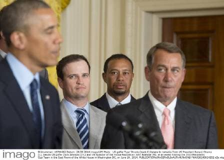 Golf, US President Obama receives Tiger Woods in Washington