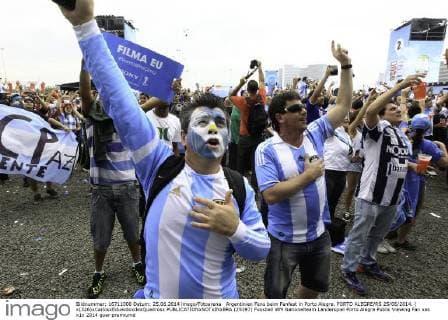 FIFA World Cup 2014, Argentina fans at the Fifa Fan Fest in Porto Alegre