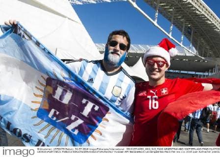 FIFA World Cup 2014, Fans before the Round of 16 Argentina - Switzerland