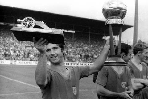 Football, History, Bundesliga, record goalscorer Gerd Müller