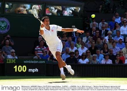 Tennis, Wimbledon, Semifinals, Novak Djokovic defeats Grigor Dimitrov