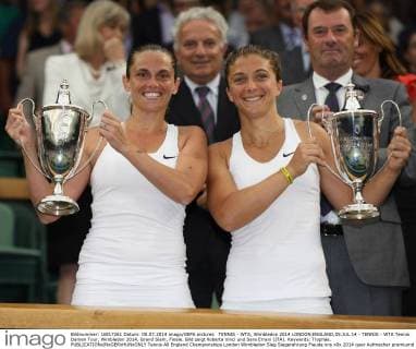Tennis, Wimbledon, Roberta Vinci and Sara Errani win the Women's Doubles