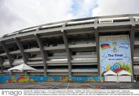 FIFA World Cup 2014, preview of the final, posters at the Maracana Stadium in Rio