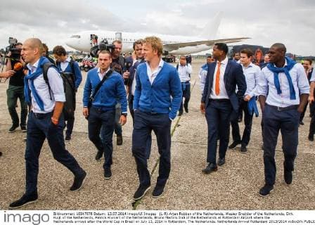 Football World Cup 2014, Arrival of the Dutch national team in Rotterdam