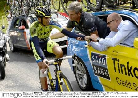 Cycling, Tour de France, Contador has to give up after crash