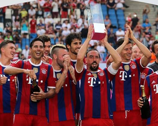 Football, Test Match, Telekom Cup, Award Ceremony Bayern Muenchen