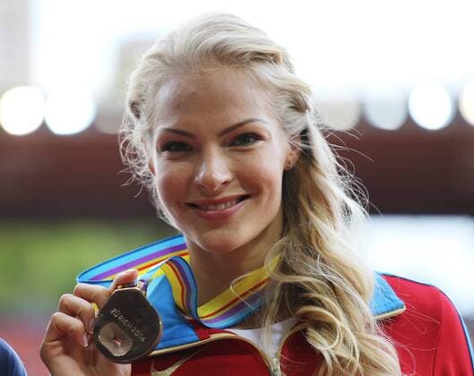 Athletics, European Championships in Zurich, Award Ceremony Women's Long Jump