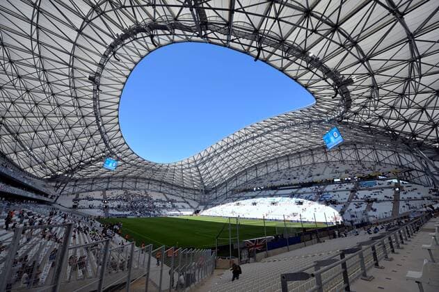 Football, France, First match in the newly rebuilt Velodrome in Marseille