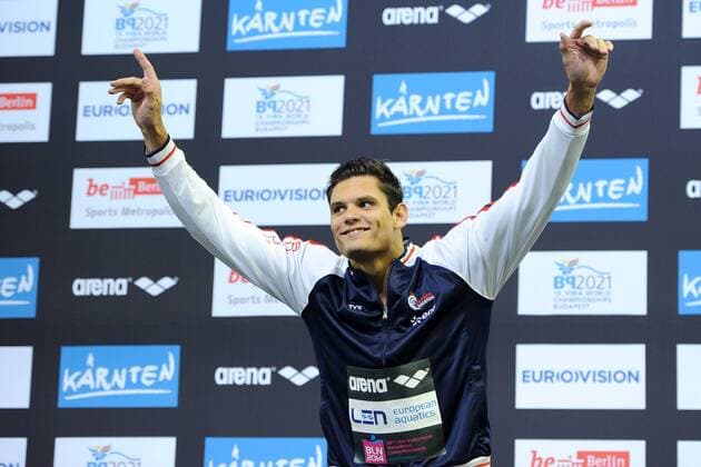 Swimming, European Championships in Berlin, Award Ceremony 100m Freestyle Men