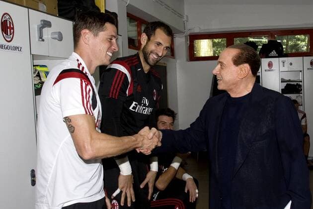 Football, Italy, AC Milan, Silvio Berlusconi meets Fernando Torres
