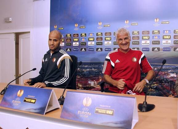 Football, Europa League, Pk Feyenoord Rotterdam with coach Fred Rutten and Karim el Ahmadi