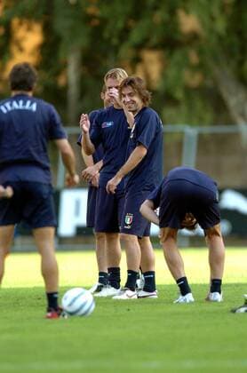Football, training of the Italian national team in Lecce