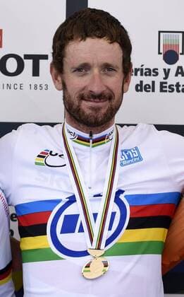 Cycling, Road World Championships, Award Ceremony Individual Time Trial with World Champion Wiggins, Martin and Dumoulin
