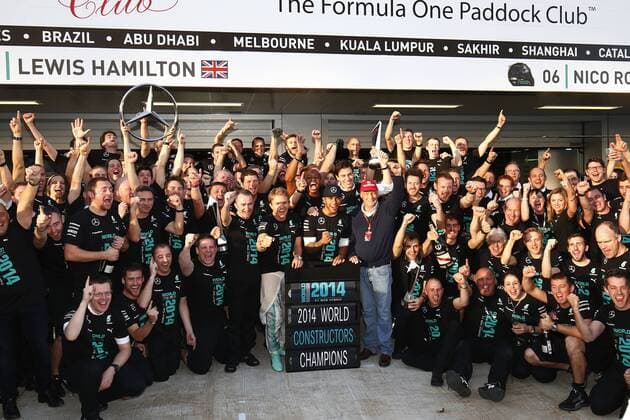 Motorsport, Formula 1, Russian GP, Mercedes Constructors' World Champion after double victory
