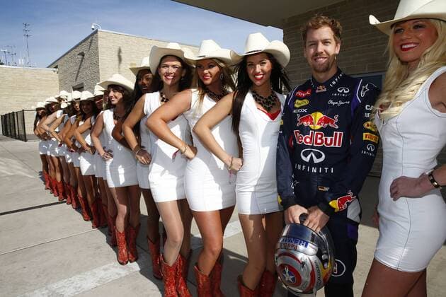Motorsport, Formula 1, GP in Austin, Photo session with Sebastian Vettel