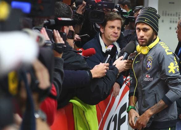 Football, Test Match, Arrival National Team Brazil in Vienna