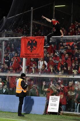 Football, international match, Italy - Albania