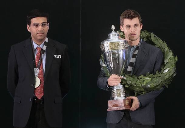 World Chess Championship in Sochi, award ceremony for Magnus Carlsen