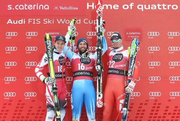 Alpine Skiing, World Cup in Santa Caterina, Men's Downhill, Award Ceremony
