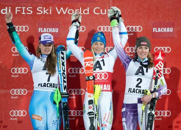 Alpine Skiing, World Cup in Flachau, Ladies, Slalom, Award Ceremony