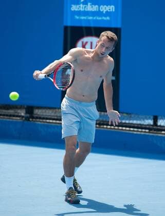 Tennis, Australian Open, Training Philipp Kohlschreiber and Jan-Lennard Struff