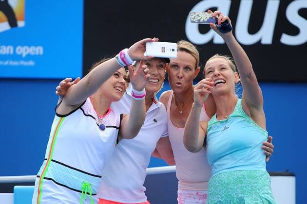 Tennis, Australian Open, Navratilova and Bartoli on the Show Court